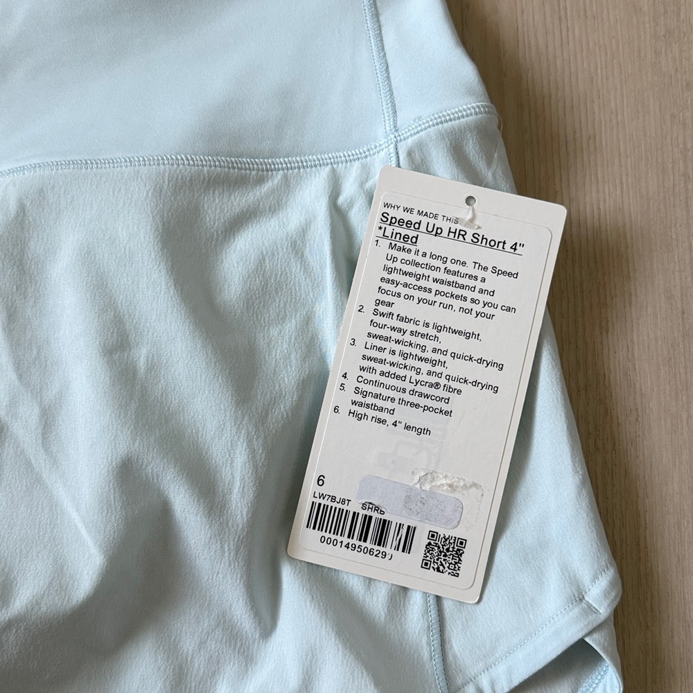 NWT Lululemon Speed Up HR Short 4” - Size 6 - Picture 2 of 6